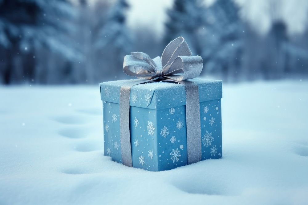 Christmas gift christmas snow celebration. AI generated Image by rawpixel.