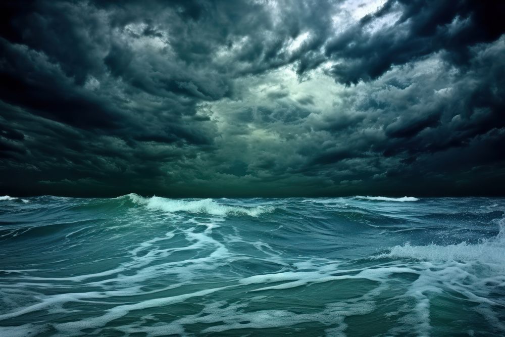 Storm ocean sky outdoors. AI generated Image by rawpixel.