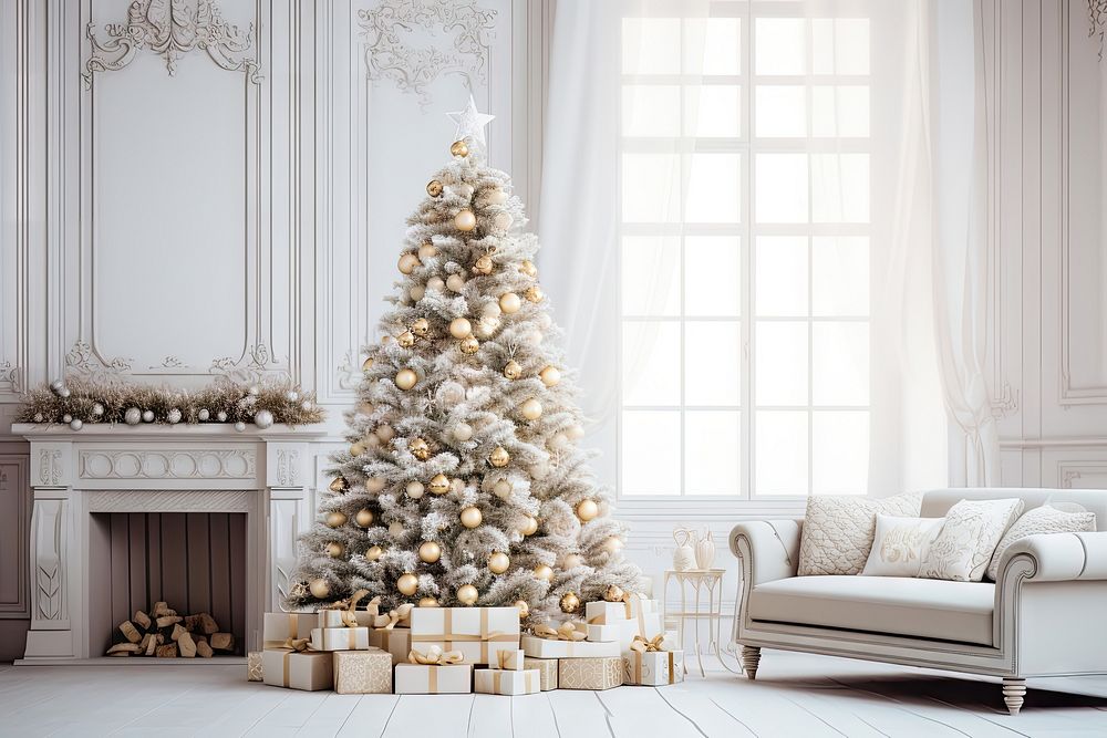 Small christmas tree white anticipation architecture. AI generated Image by rawpixel.
