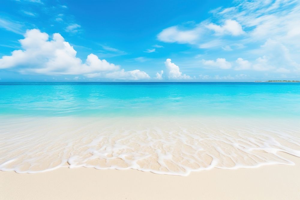 White sand beach backgrounds landscape outdoors. AI generated Image by rawpixel.