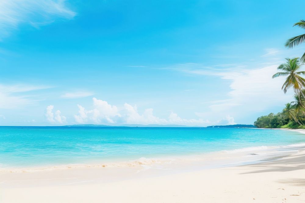 Tropical beach sky landscape outdoors. AI generated Image by rawpixel.