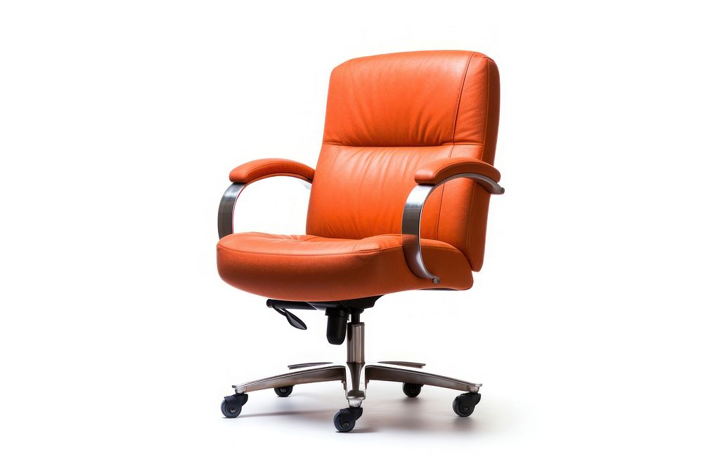 Office chair furniture armchair white background. AI generated Image by rawpixel.