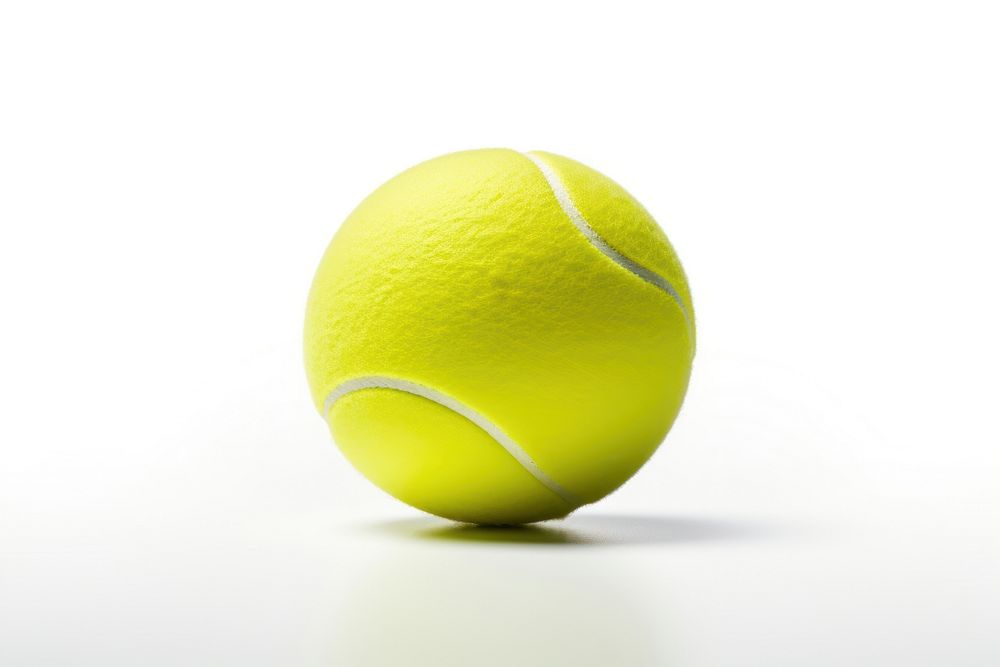 A tennis ball sports white background racket. AI generated Image by rawpixel.
