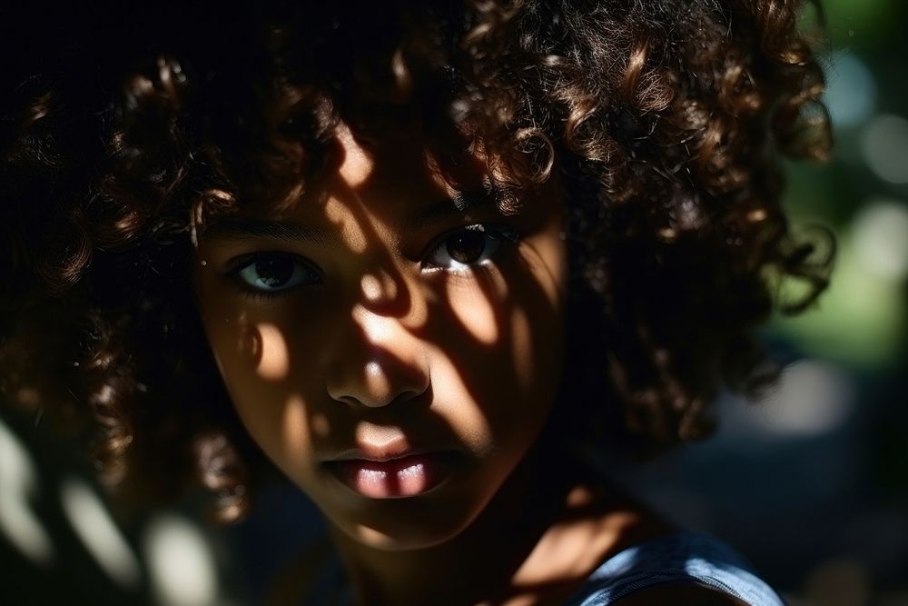 Young african american girl photography portrait child. AI generated Image by rawpixel.