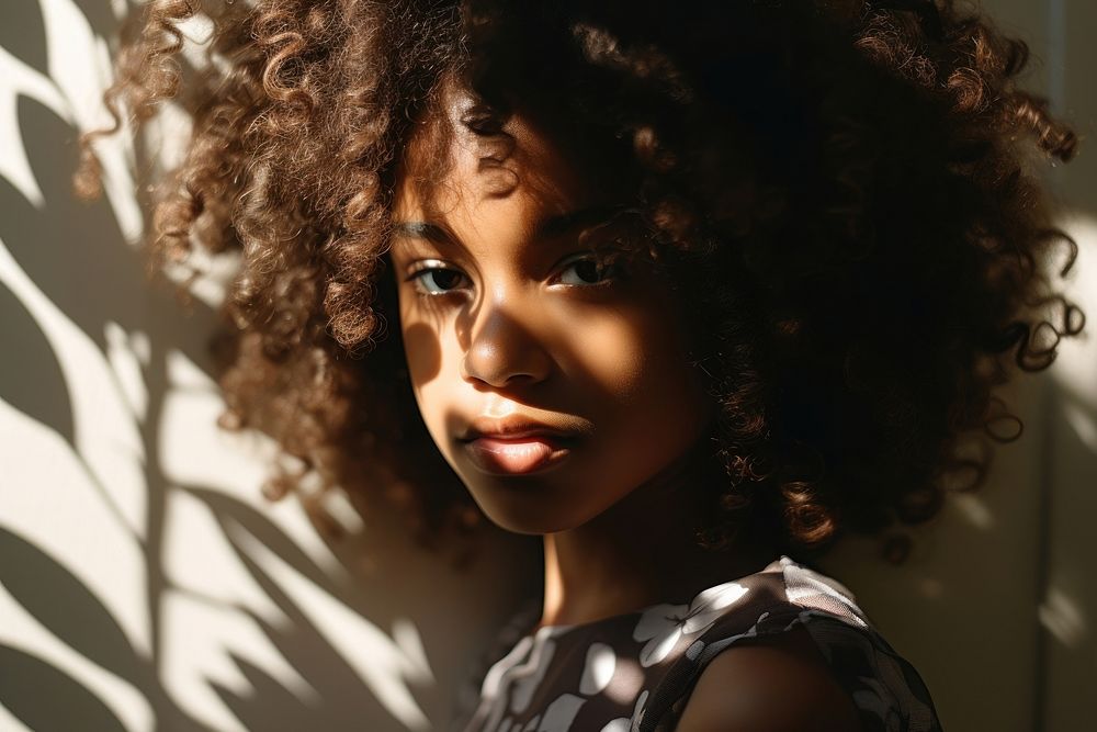 Young african american girl photography portrait skin. AI generated Image by rawpixel.