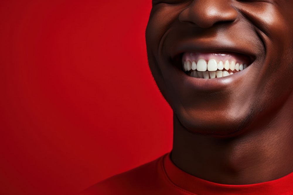 Smiling mouth laughing teeth adult. AI generated Image by rawpixel.