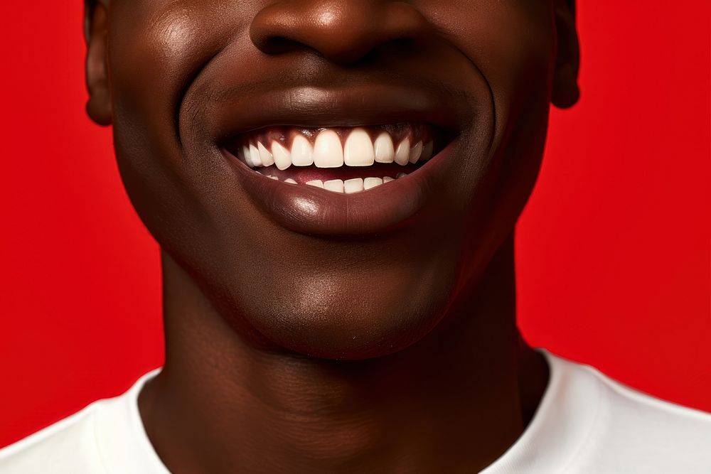 Smiling mouth teeth smile white. AI generated Image by rawpixel.