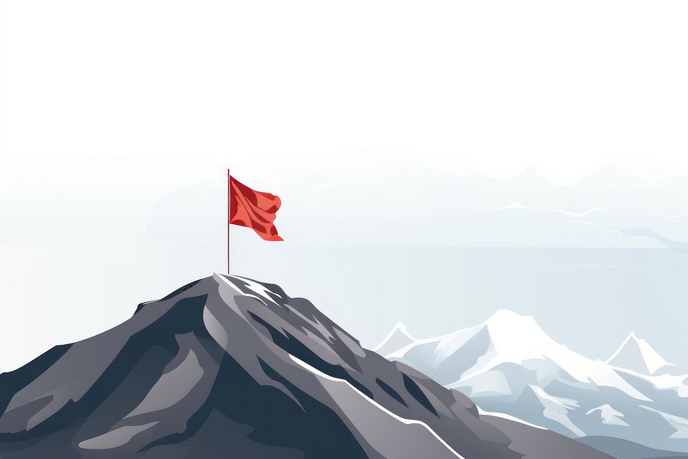 Businessman mountain flag outdoors. AI generated Image by rawpixel.