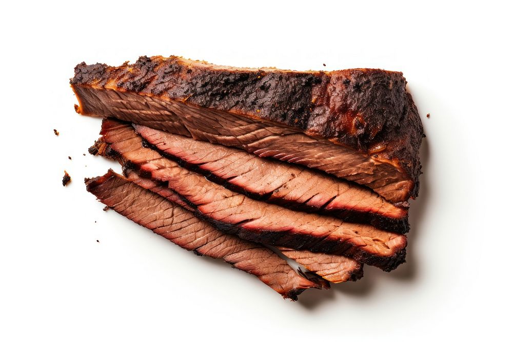 Texas smoked barbecue brisket food slice meat. AI generated Image by rawpixel.