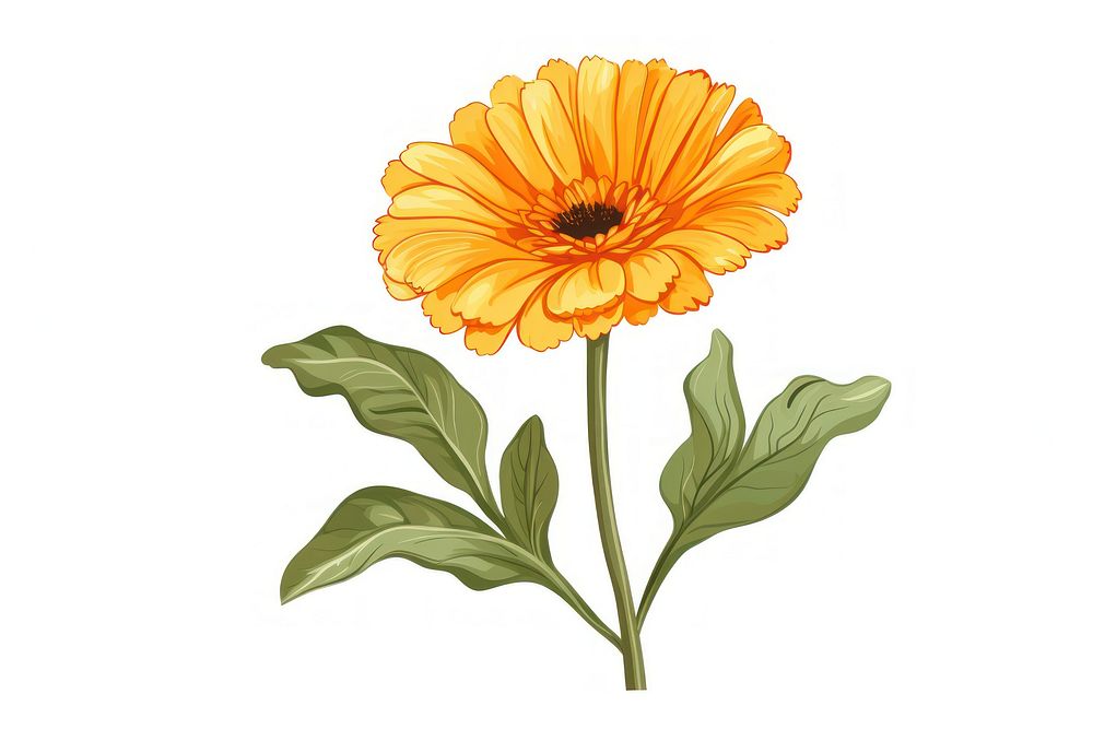 Flower calendula sunflower petal. AI generated Image by rawpixel.
