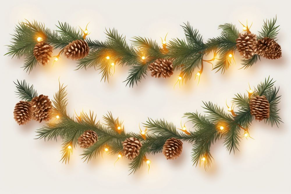 Christmas glowing conifer branch. AI generated Image by rawpixel.