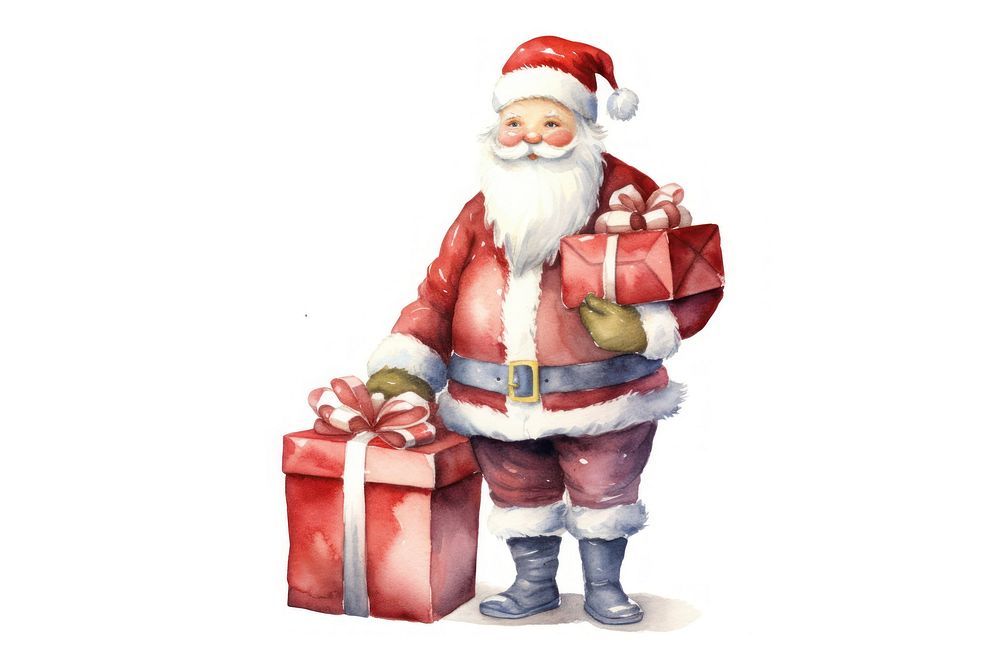 Christmas gift red white background. AI generated Image by rawpixel.