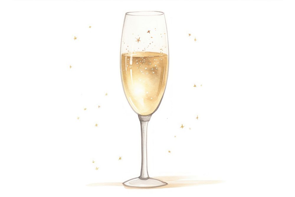 Christmas champagne glass drink wine. AI generated Image by rawpixel.