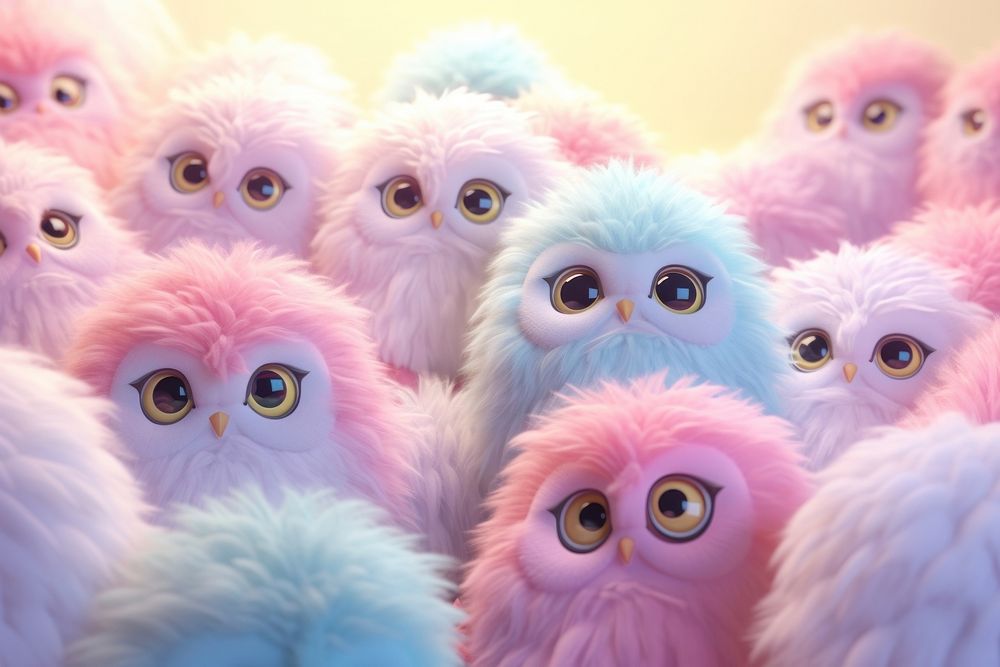 Owl animal toy purple. AI generated Image by rawpixel.