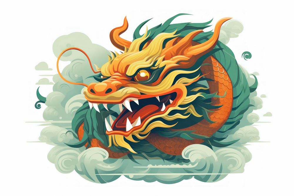 Chinese dragon cartoon representation creativity. | Premium Photo ...