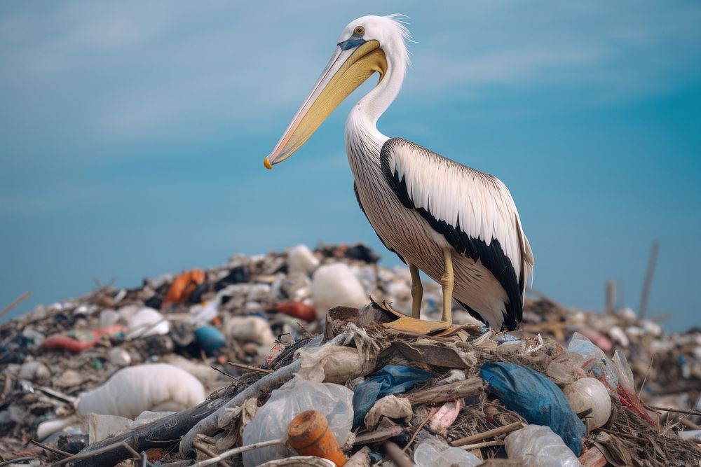 Pelican animal bird ciconiiformes. AI generated Image by rawpixel.