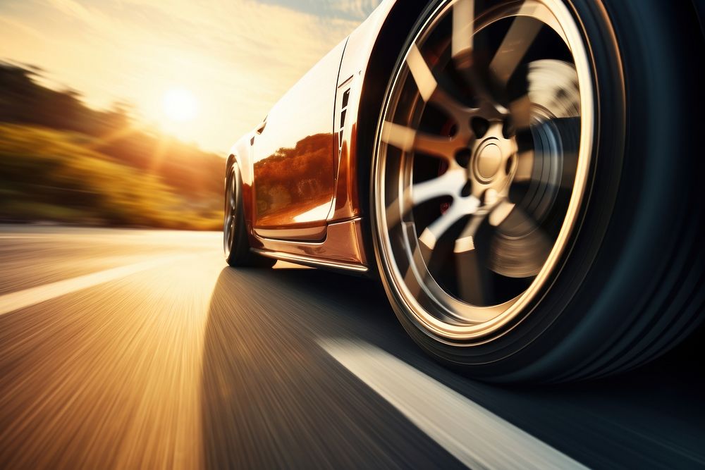Luxury car wheel vehicle curve. AI generated Image by rawpixel.