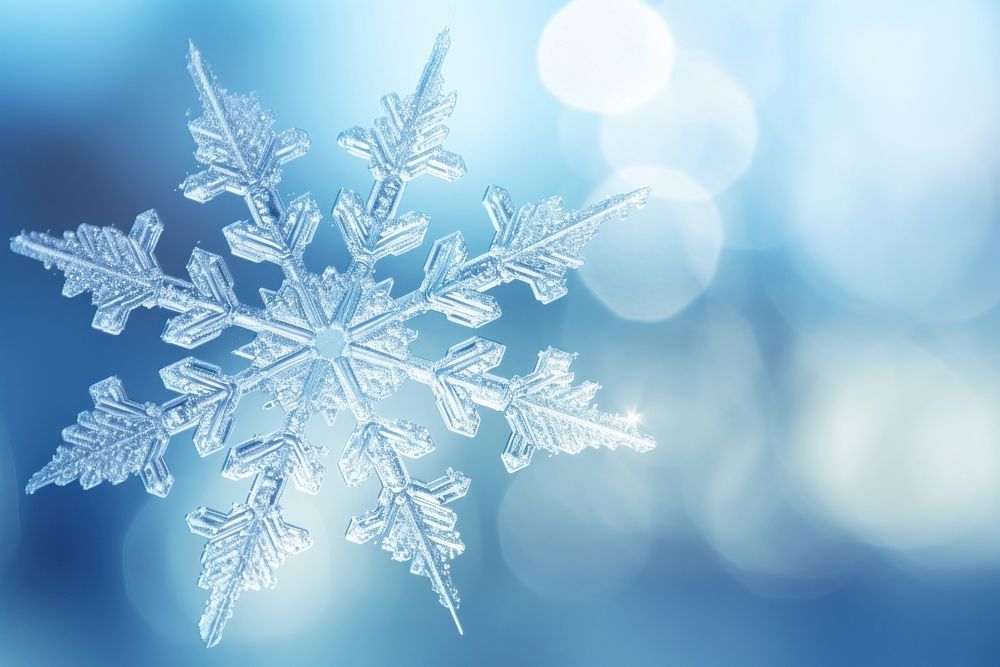 Snowflake christmas bright winter. AI generated Image by rawpixel.
