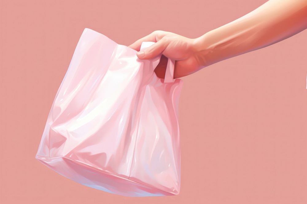Bag plastic holding pink. AI generated Image by rawpixel.