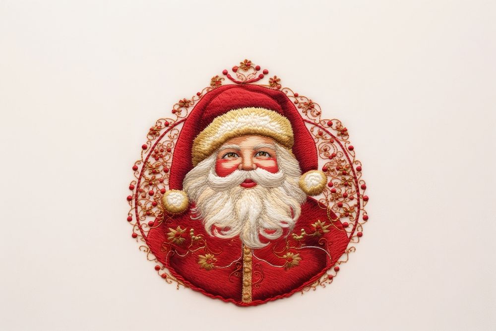 Embroidery christmas pattern gold. AI generated Image by rawpixel.