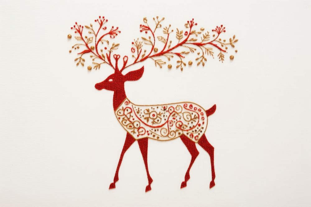 Pattern animal mammal deer. AI generated Image by rawpixel.