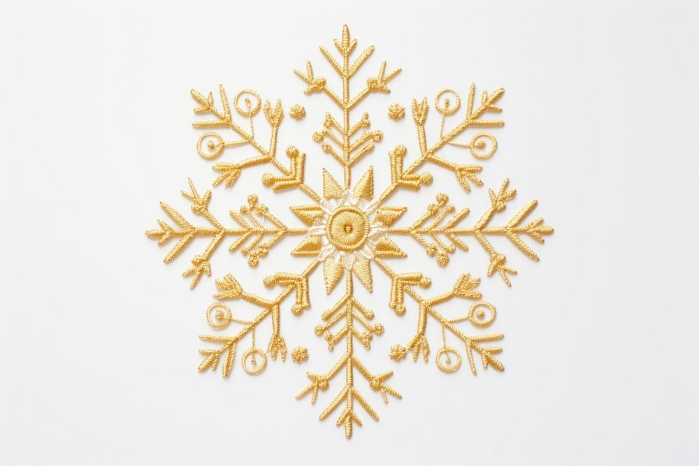 Embroidery snowflake backgrounds christmas pattern. AI generated Image by rawpixel.