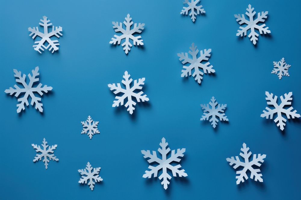 Snowflake backgrounds shape blue. AI generated Image by rawpixel.