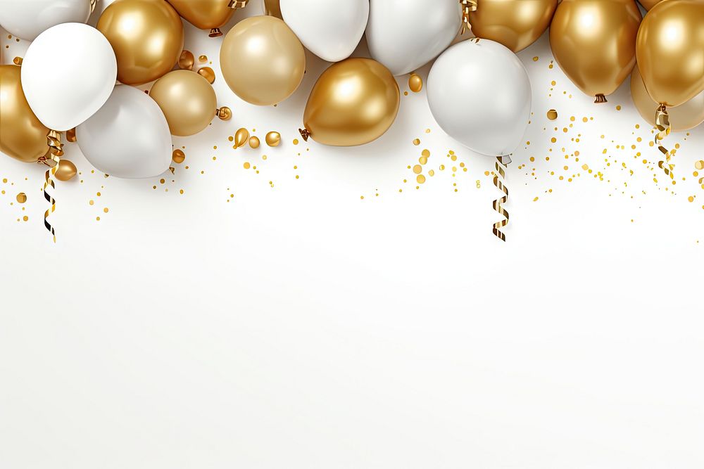 Balloon backgrounds decoration gold. AI generated Image by rawpixel.