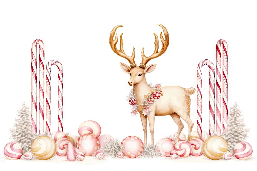 Decoration christmas mammal candy. AI generated Image by rawpixel.