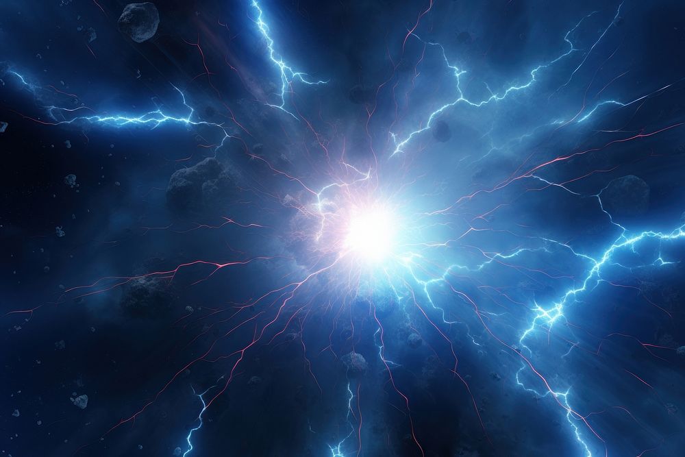 Plasma thunderstorm lightning outdoors. AI generated Image by rawpixel.