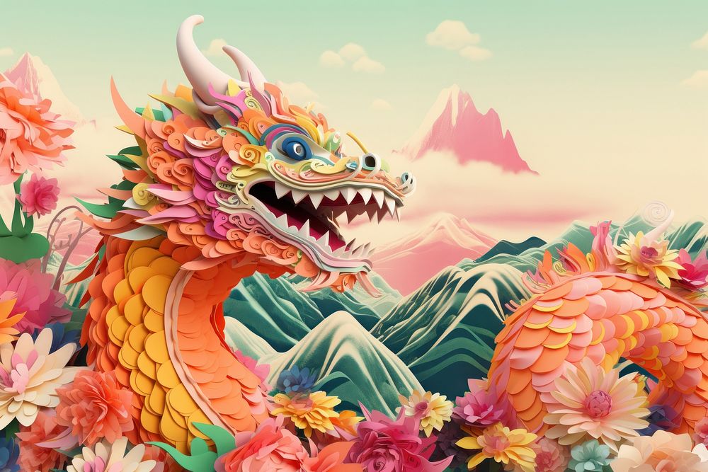 Chinese dragon representation creativity outdoors. 