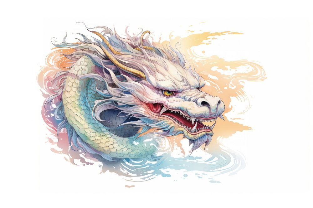 Chinese dragon representation creativity wildlife. AI generated Image by rawpixel.