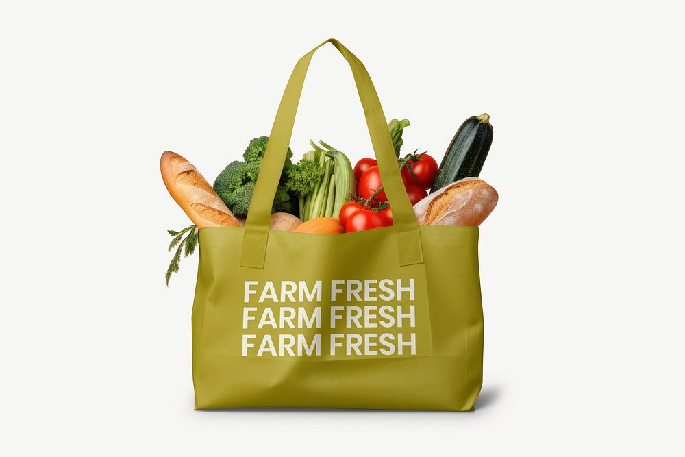 Grocery bag mockup, business psd | Premium PSD Mockup - rawpixel