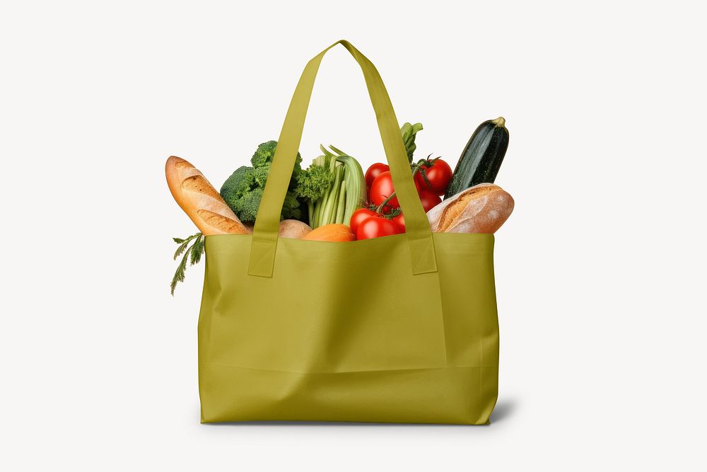 Grocery bag, isolated on white