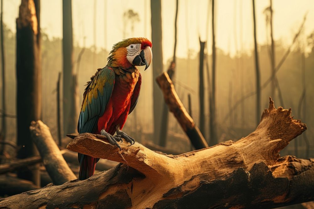 Parrot animal forest bird. AI generated Image by rawpixel.