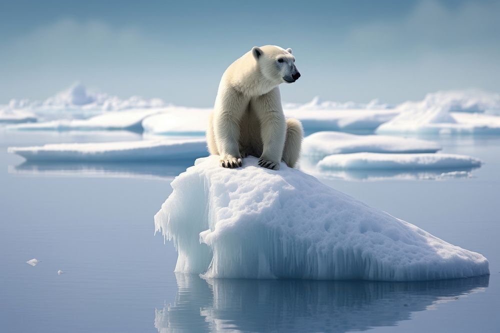 Bear ice wildlife outdoors. AI generated Image by rawpixel.