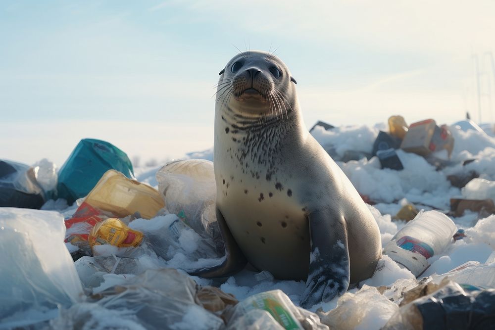 Seal animal mammal accessories. AI generated Image by rawpixel.