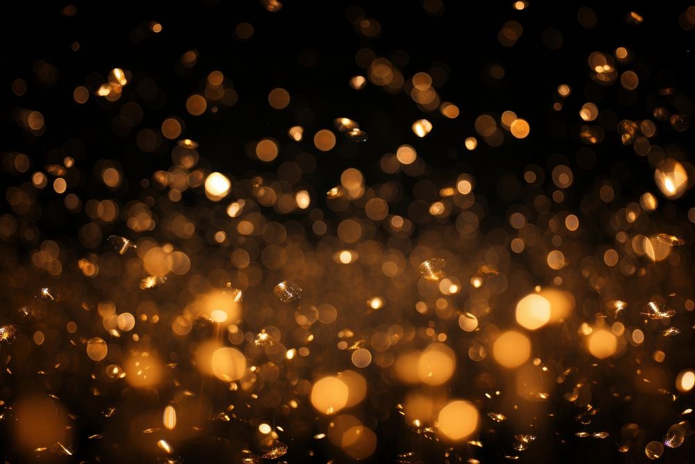 Small gold bokeh backgrounds lighting outdoors. AI generated Image by rawpixel.