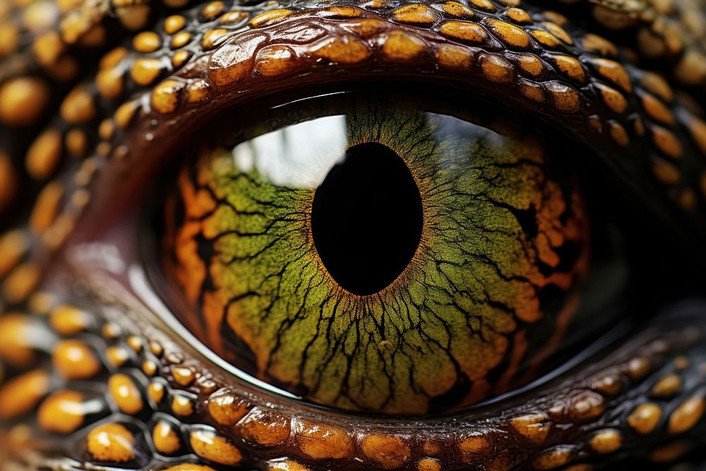 Reptile animal snake eye. AI generated Image by rawpixel.
