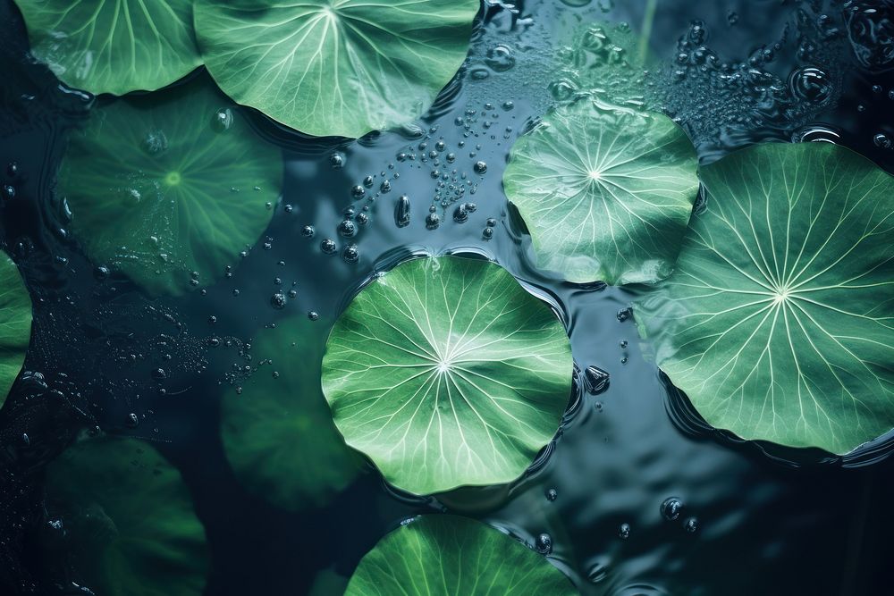 Lotus leaves outdoors nature plant. AI generated Image by rawpixel.