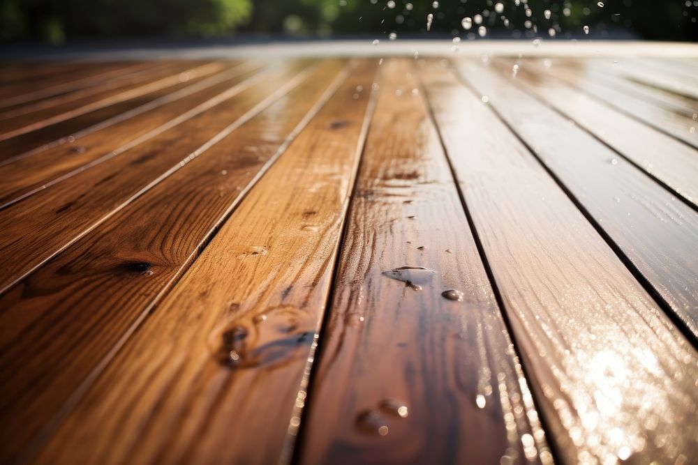 Wood deck floor cleaning wood architecture hardwood. AI generated Image by rawpixel.