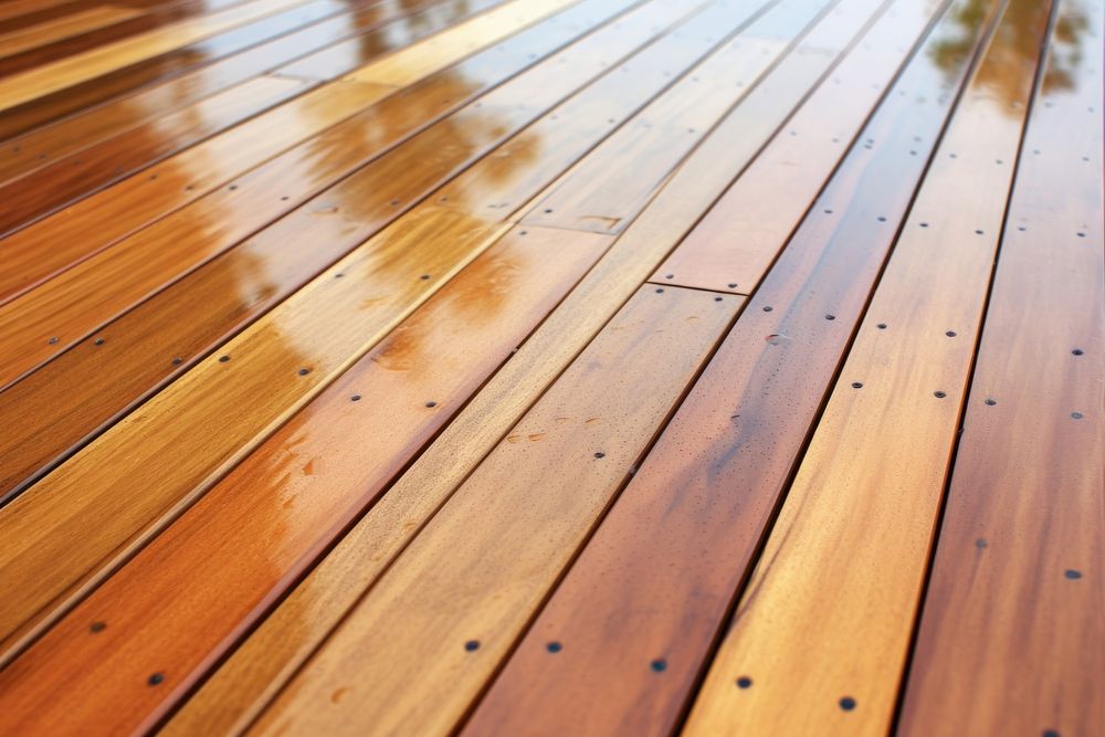 Wood deck floor cleaning wood architecture hardwood. AI generated Image by rawpixel.