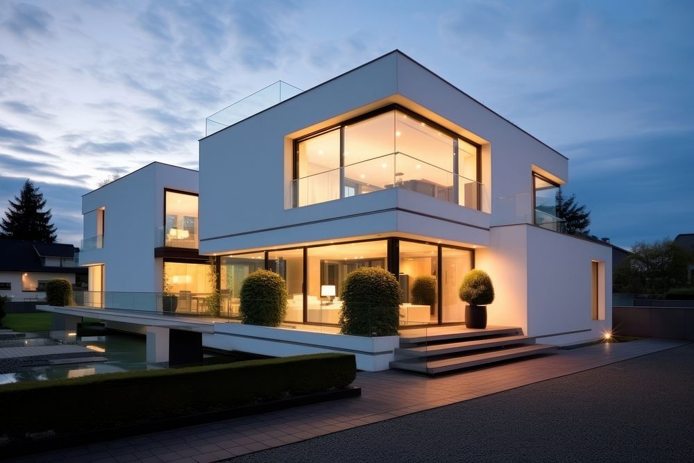 Luxury house architecture building villa. AI generated Image by rawpixel.