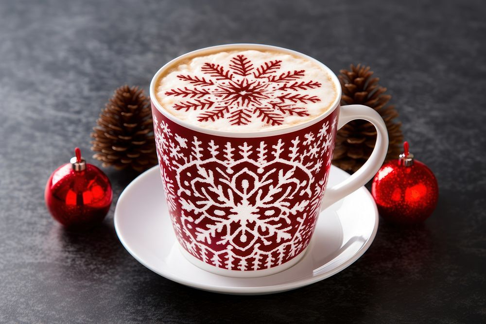 Cup decoration pattern coffee. AI generated Image by rawpixel.