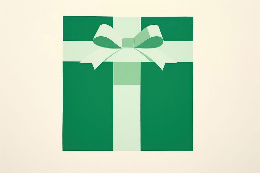 Christmas green gift art. AI generated Image by rawpixel.