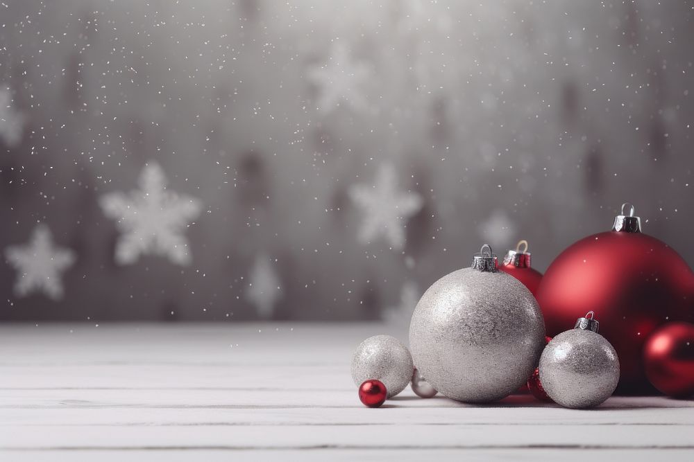 Christmas background snow red illuminated. AI generated Image by rawpixel.