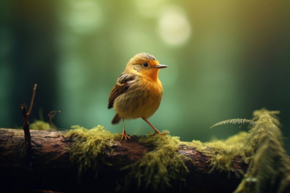 Bird animal forest robin. AI generated Image by rawpixel.