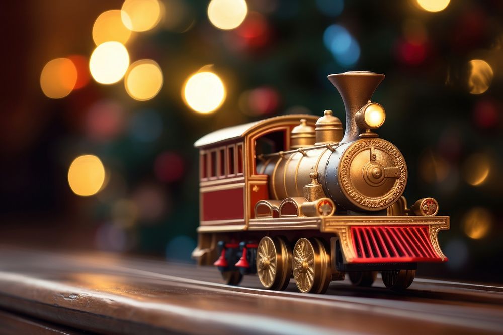 PNG Christmas toy train locomotive christmas vehicle. 