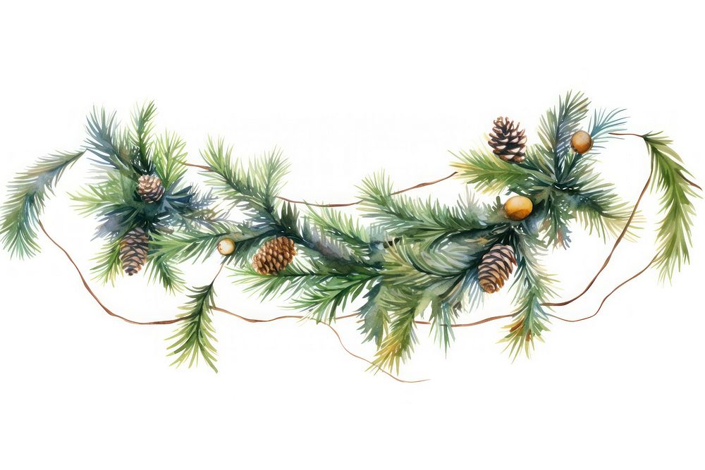 Christmas conifer branch plant. AI generated Image by rawpixel.