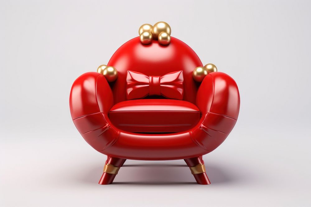 Christmas chair furniture armchair inflatable. AI generated Image by rawpixel.